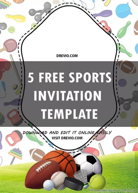 Free Printable Favorite Sports Birthday Invitation Template Sports