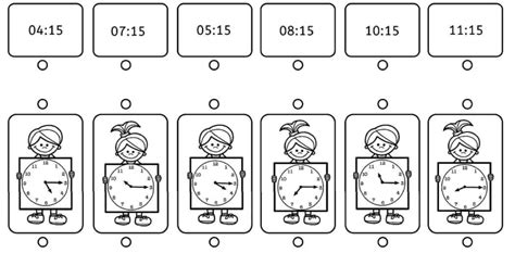 Fichas Imprimibles Para Aprender Las Horas Del Reloj