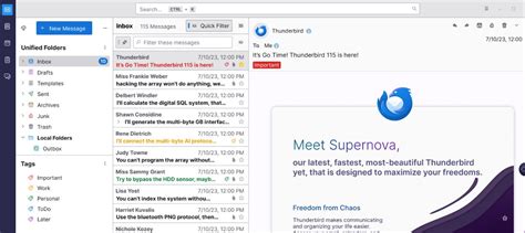 Thunderbird 115 Debuts Supernova UI and a Constellation of Exciting ...