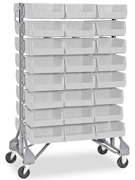 Standard Mobile Stackable Bin Organizer 11 X 11 X 5 Clear Bins H