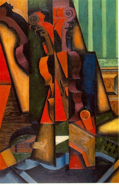 Juan Gris Violin And Guitar Oil Guitar Painting Guitar Art