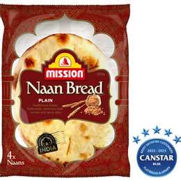 Mission Naan Bread Plain Pack G Woolworths