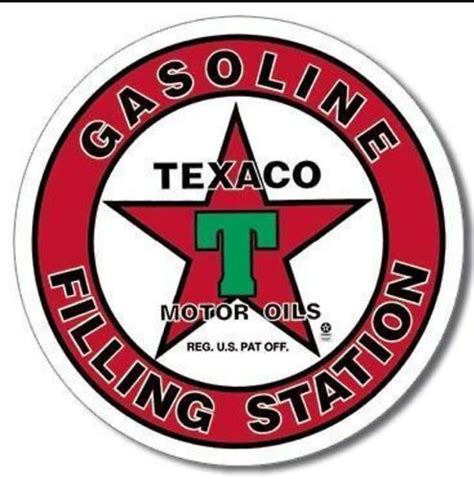 Nostalgic Tin Metal Sign Retro Fifties Texaco Filling Gas Station