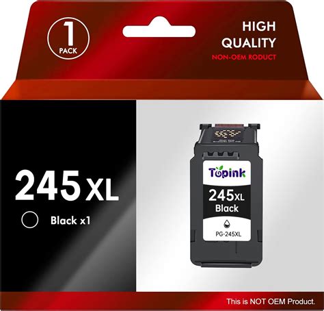 Amazon.com: Topink 245XL Black Ink Cartridge for Canon Printer Ink 245 ...