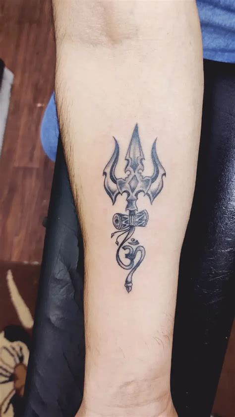 Damro Om Trishul Tattoo On Interior Forearm V Tattoos Jhaiho In