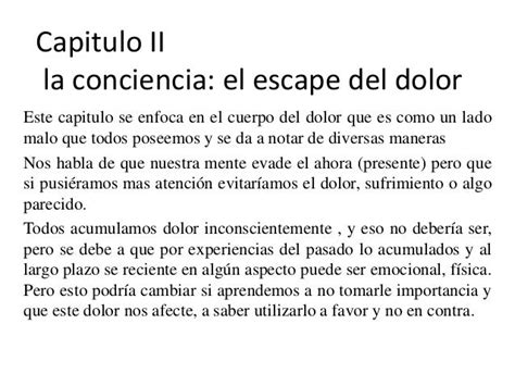 resumen del libro "Poder del ahora"