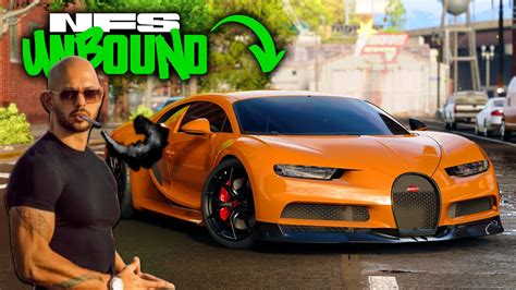 NFS Unbound Andrew Tate Bugatti Chiron Sport Customization Max