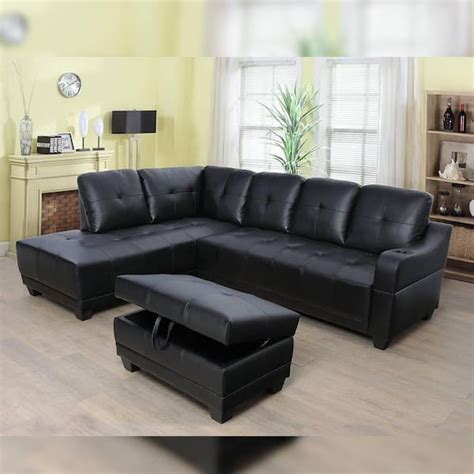 L Shaped Sectional Leather Sofa | Cabinets Matttroy