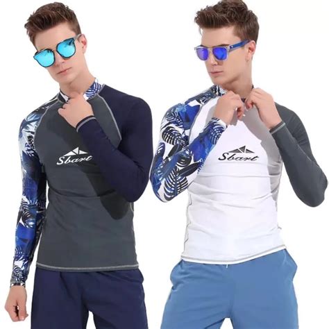 Sbart 2019 Long Sleeve Men Swimwear Rash Guard Surf Clothing Diving