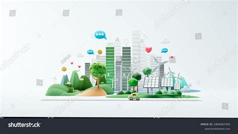 Green City Background 3d Illustration Stock Illustration 2404287255 | Shutterstock