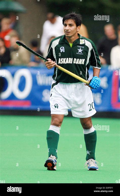 The photo shows the Pakistani international field hockey player Waseem ...