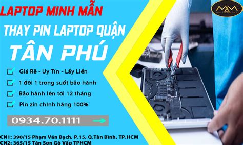 Thay Pin Laptop Quận Tân Phú