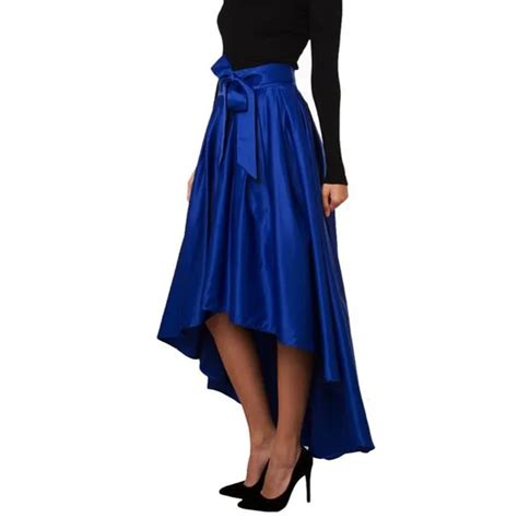 Wbctw Satin Skirts Ball Gown Style Vintage Women Party Skirts 2018