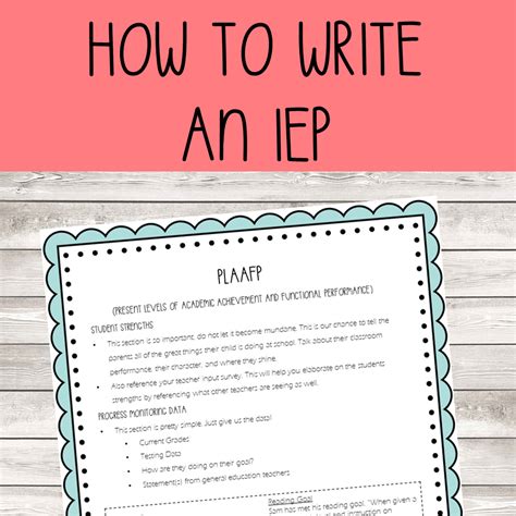 Writing An Effective Iep