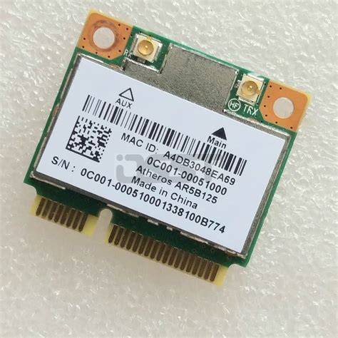 Atheros Ar Ar B Half Mini Pcie Wifi Card Wlan Wireless Bgn