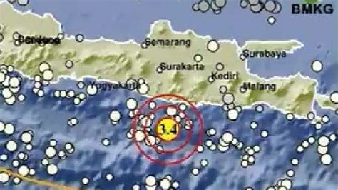 Gempa Bumi Magnitudo 3 4 Guncang Pacitan Terasa Juga Di Yogyakarta