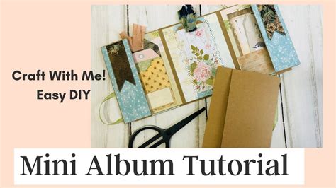 Scrap Album Mini Scrapbook Albums Diy Mini Album Tutorial Folio