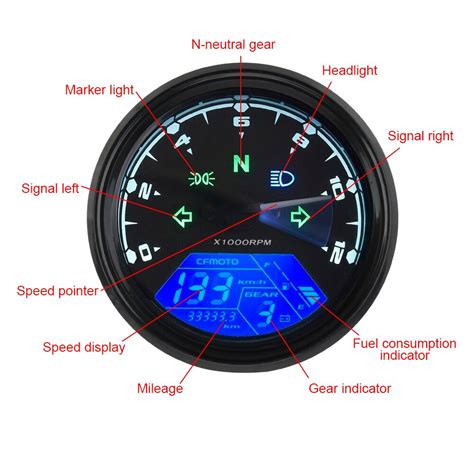 Motorbike Digitale Panel Kleine Snelheidsmeter Voo Grandado