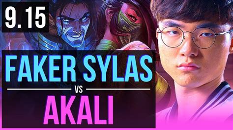 Faker Sylas Vs Akali Mid Korea Challenger V915 Youtube