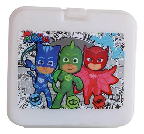 Pote Pl Stico Porta Lanche Lancheira Pj Masks Dermiwil Mercadolivre