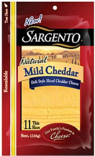 Sargento Natural Deli Style Mild Cheddar Slices Cheese Oz