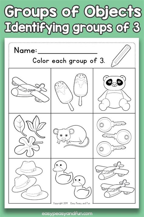 Counting Groups Of Objects Worksheets Three Writing Prompts For