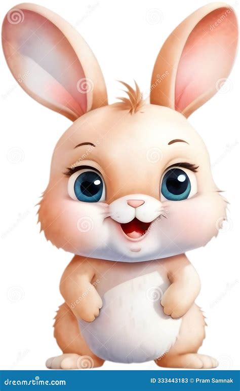 Cute Bunny Cartoon Clipart Perfect For Kids Stock Illustration