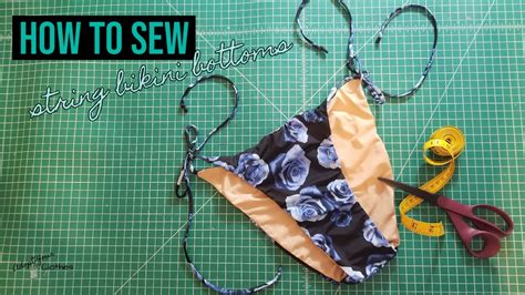 How To Sew A String Bikini Bottom With Side Ties Youtube