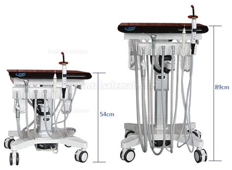 Us Stock Greeloy Gu P302s Mobile Dental Adjusted Treatment Cart Unit Ultrasonic Scaler Air