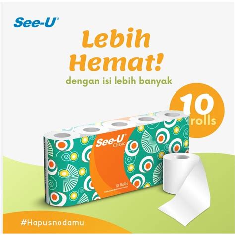 Jual Tissue See U Bathroom Roll In Classic Sheets Shopee