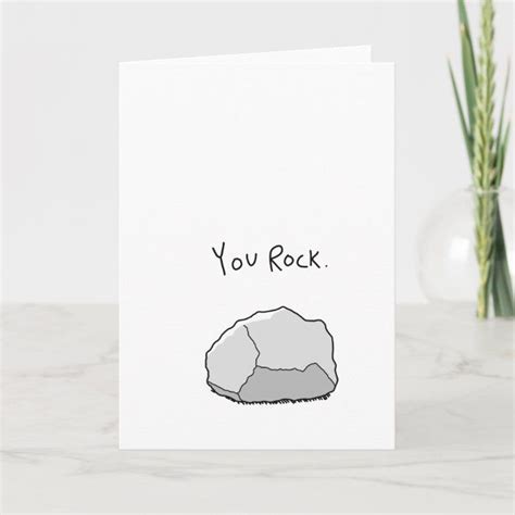 "You Rock" Greeting Card | Zazzle | Greeting card inspiration, Punny ...