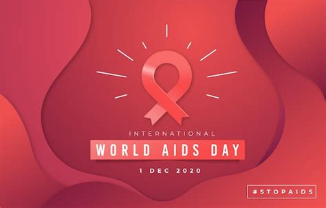 Premium Vector World Aids Day Background In Paper Style