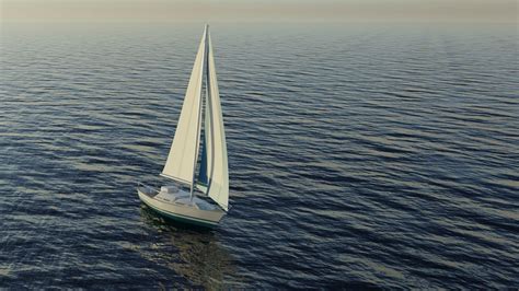 3D model Monohull Sailboat VR / AR / low-poly | CGTrader