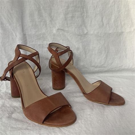 Pink Nude Brown Leather Joe Mercer Heels With Depop