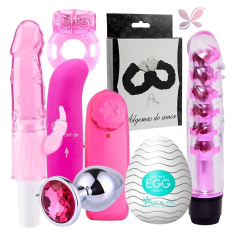 Kit Sex Shop Vibrador Feminino Plug Anal Masturbador Masculino