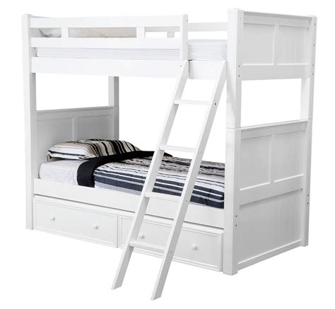 Beatrice White Bunk Bed Stairs