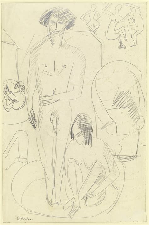 Bathing Couple In The Tub By Ernst Ludwig Kirchner Artvee