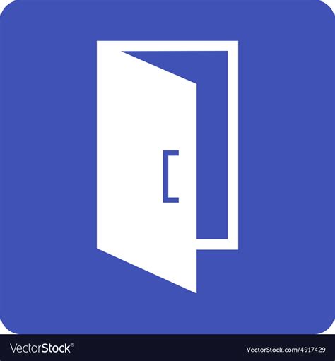 Open door Royalty Free Vector Image - VectorStock