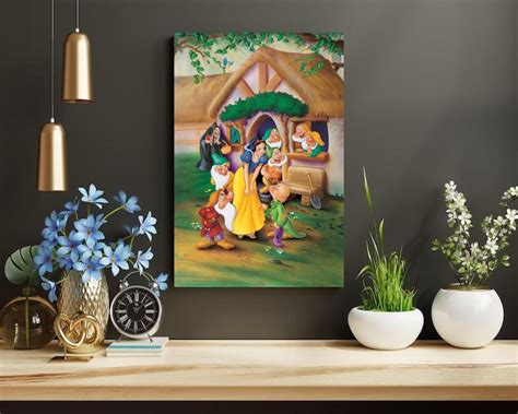 Snow White and the Seven Dwarfs Poster Canvas Paintings Poster Hanging ...