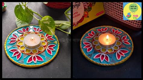 Diy Candle Holder Diwali Decoration Idea Lippon Art Best Out Of Waste