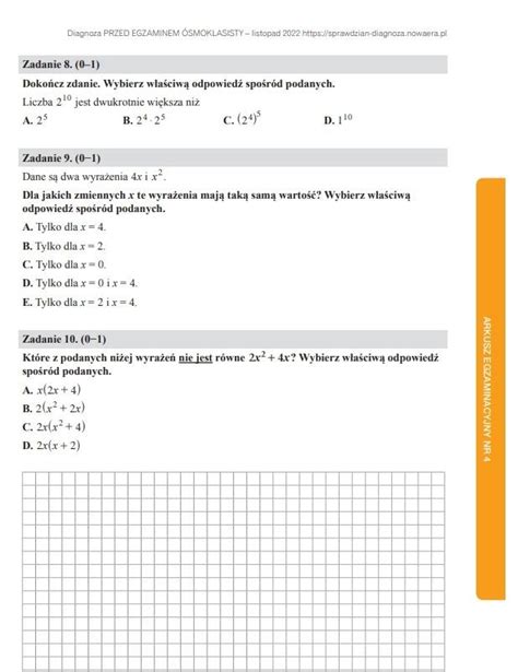 Egzamin Smoklasisty Przyk Adowy Arkusz Z Matematyki Rmf