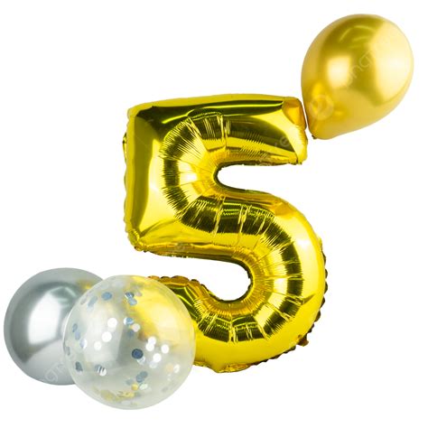 Celebrate The Holiday Golden Inflatable Balloon Number 5 Number 5