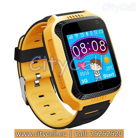 Gps Child Watch Tracker CY26 Yellow Kids Camera Front Gsm Phone Calls ...