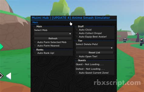 Anime Smash Simulator Auto Click Auto Runk Up Auto Quest Scripts