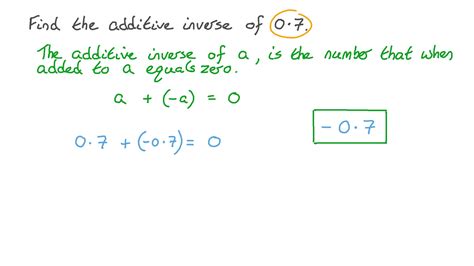 Finding The Additive Inverse Of A Decimal Worksheets Library