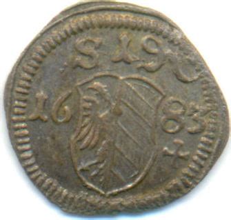 Nürnberg Stadt Einseitiger Pfennig 1683 vz MA Shops