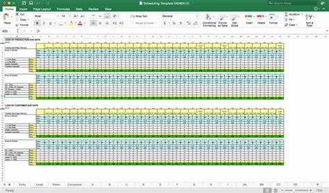 Production Planning Excel Template