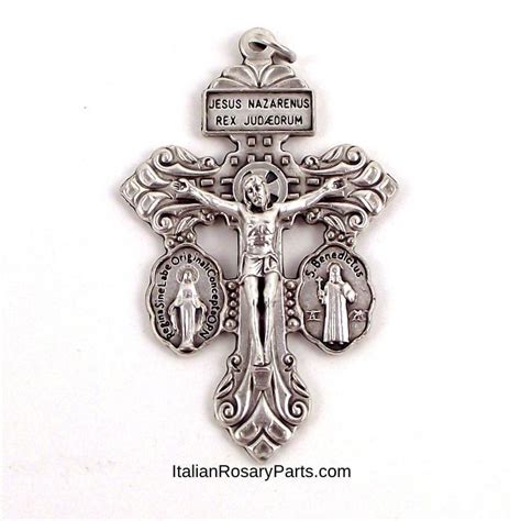 Way Pardon Crucifix W Miraculous And Saint Benedict Crossbar Medals