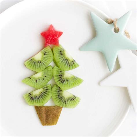 Kiwi Christmas Tree - A fun and healthy festive snack for kids.