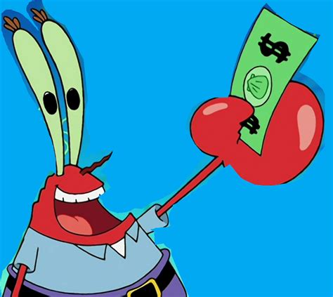 Mr Krabs Holding A Dollar by happaxgamma on DeviantArt